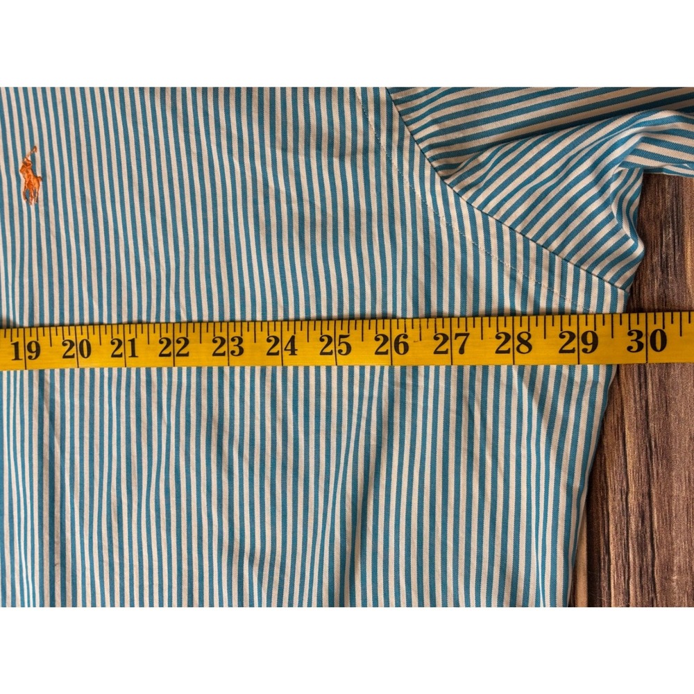 Polo Ralph Lauren Blake Shirt Mens XXL Blue White Stripe Cotton Button Down - Picture 7 of 13